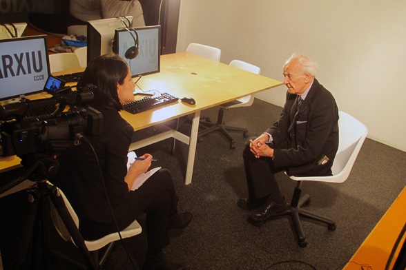 Judit Carrera entrevista Zygmunt Bauman l’última vegada que el sociòleg va visitar el CCCB, Jordi Gomez, 2013